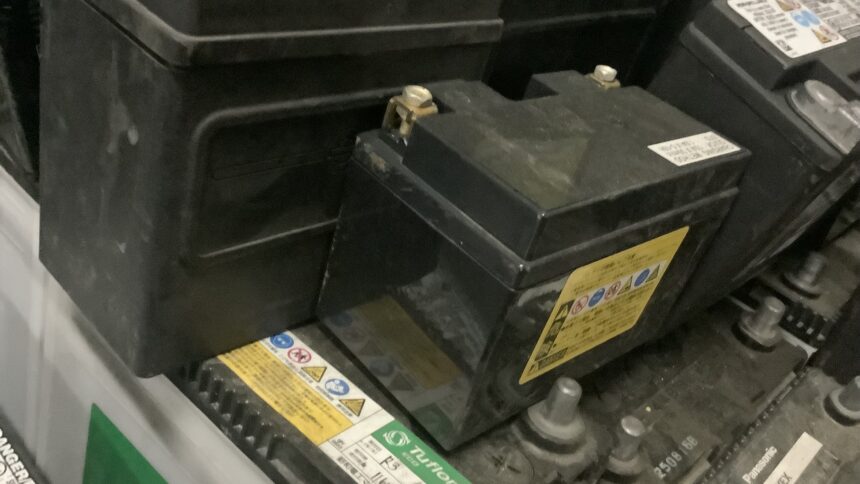 たつの市で無料回収したバッテリー