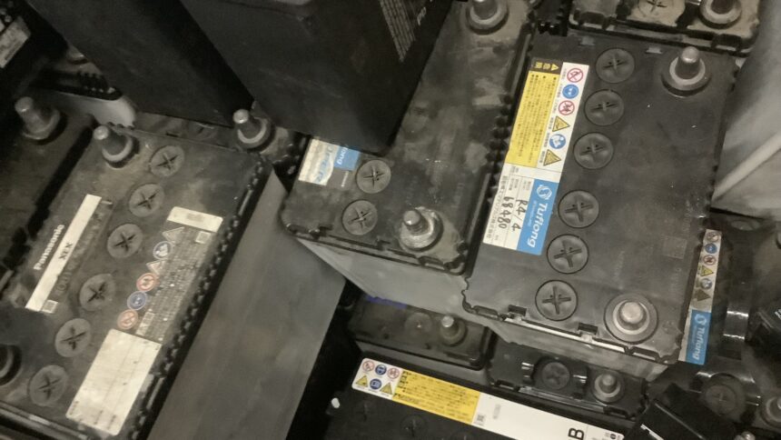 たつの市で回収処分したバッテリー
