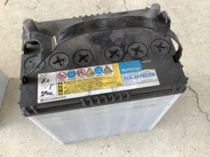 上郡町で回収処分したバッテリー