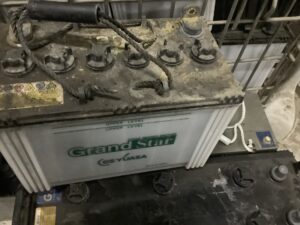 兵庫県赤穂市で回収から処分したバッテリー