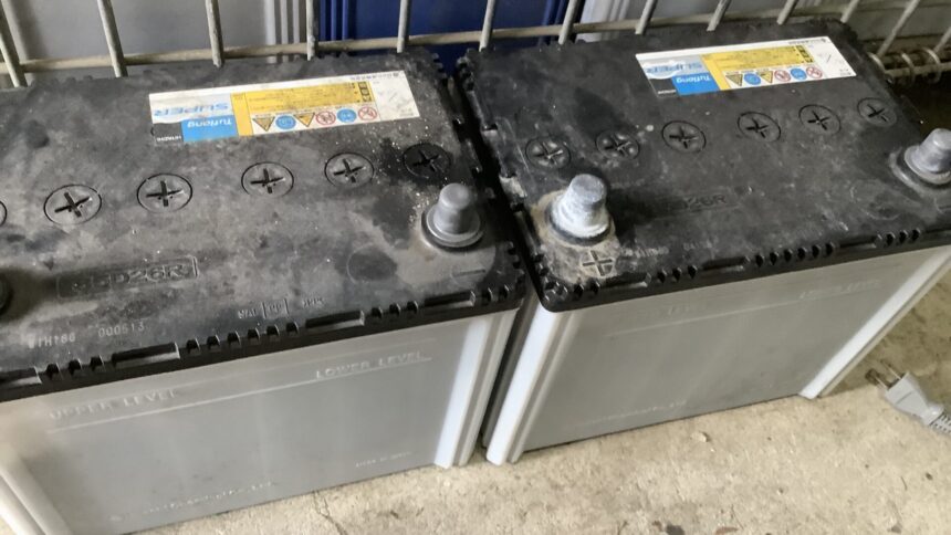 兵庫県赤穂市で処分したバッテリー