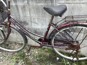 揖保郡太子町塚森で自転車の回収から処分までさせて頂きました。